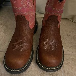 Ariat Fatbaby II brown/rose boots